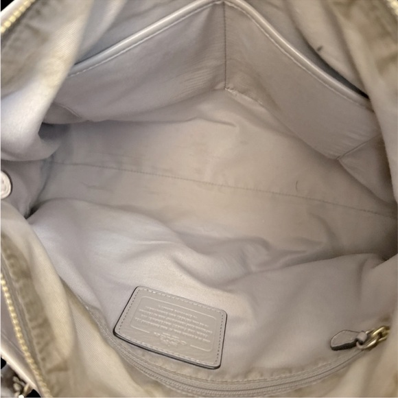 COACH Morgan Color Block Pebble Leather w/Exotic Embossed Trim Satchel/Crossbody - Picture 9 of 15